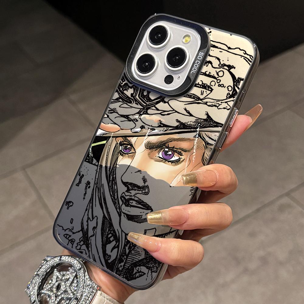 

JoJo Bizarre Adventure Phone Case for Samsung Galaxy S26 S25 Edge S24 S23 S22 S21 FE S20 Ultra Plus 5G Silver Hard Cover Galaxy S25