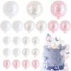 10Pcs Clear Bubble Balls Cake Topper Pearl Shape Cupcake Toppers Kids Girls Mermaid Birthday Decoration Unicorn Party Supplies