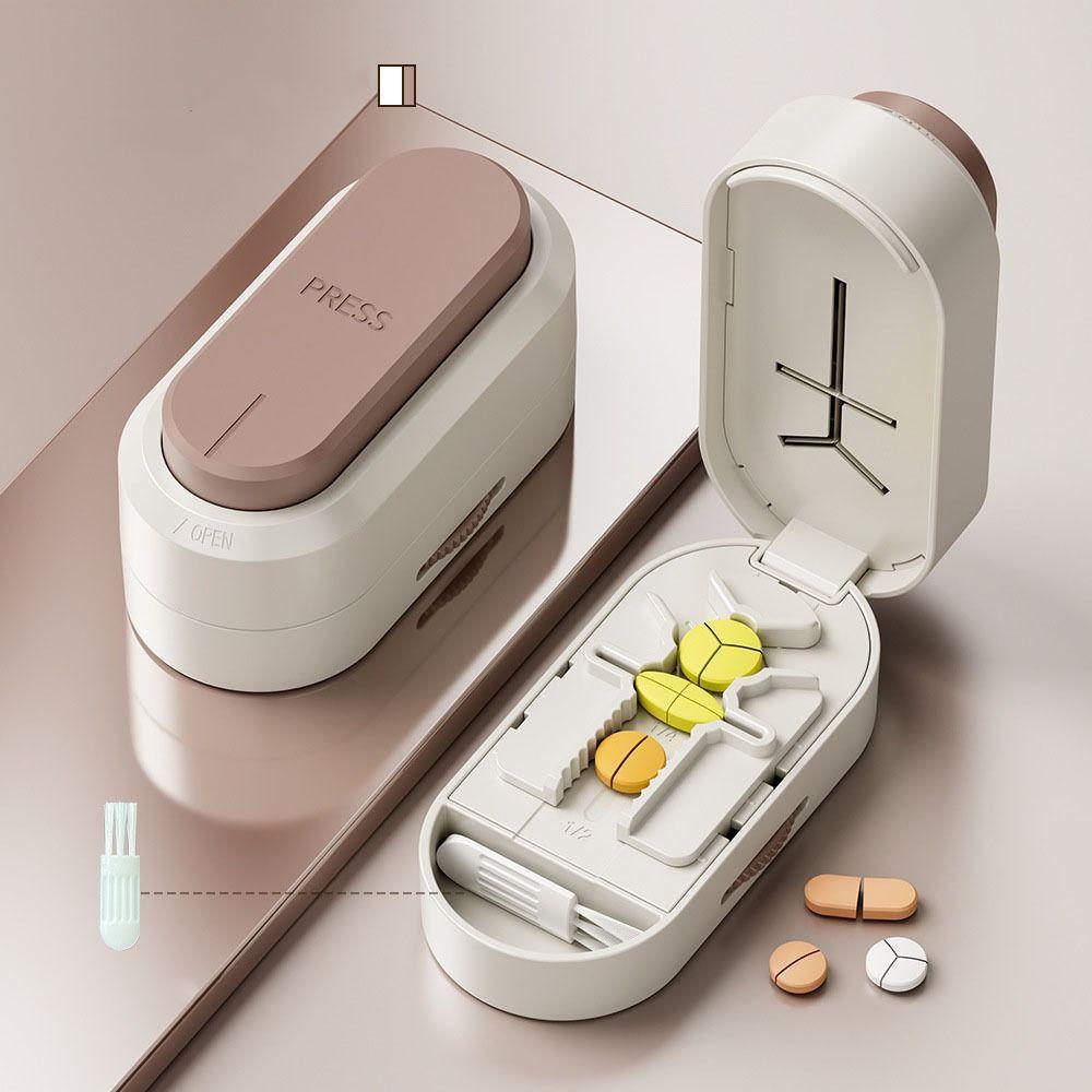 Adjustable Pill Splitter for Precise Cutting of Tablets Into 1/2, 1/3, 1/4 Pieces