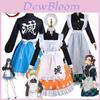 Demon Slayer Cosplay Costume Kamado Tanjiro Maid Uniform Outfit Fancy Dress Party