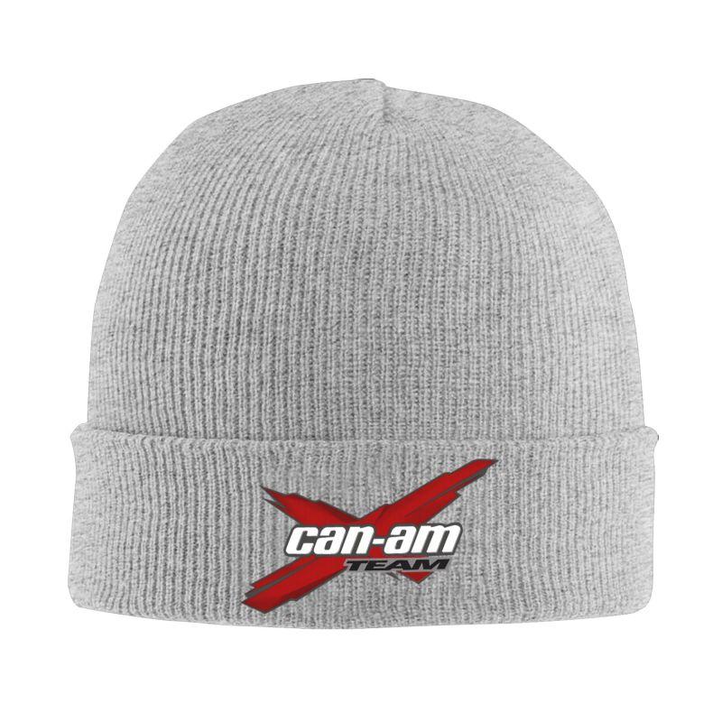Custom BRP Can Am Logo Print Beanie Hat Adults Knitted Hat Soft Warm Skullies Beanies Cap Autumn Winter Outdoor Bonnet Hats