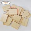 10pcs/lot 3.5x4.5cm Unfinished Rectangle Wood Letter Tiles, Thick Wooden Cutout for DIY Craft Carving Painting Engraving Project