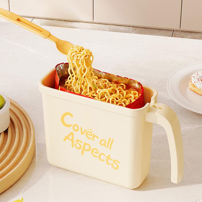 Portable Instant Noodle Bowl - No-Wash, Easy Storage, Multifunction Cooker for Students & Dorms