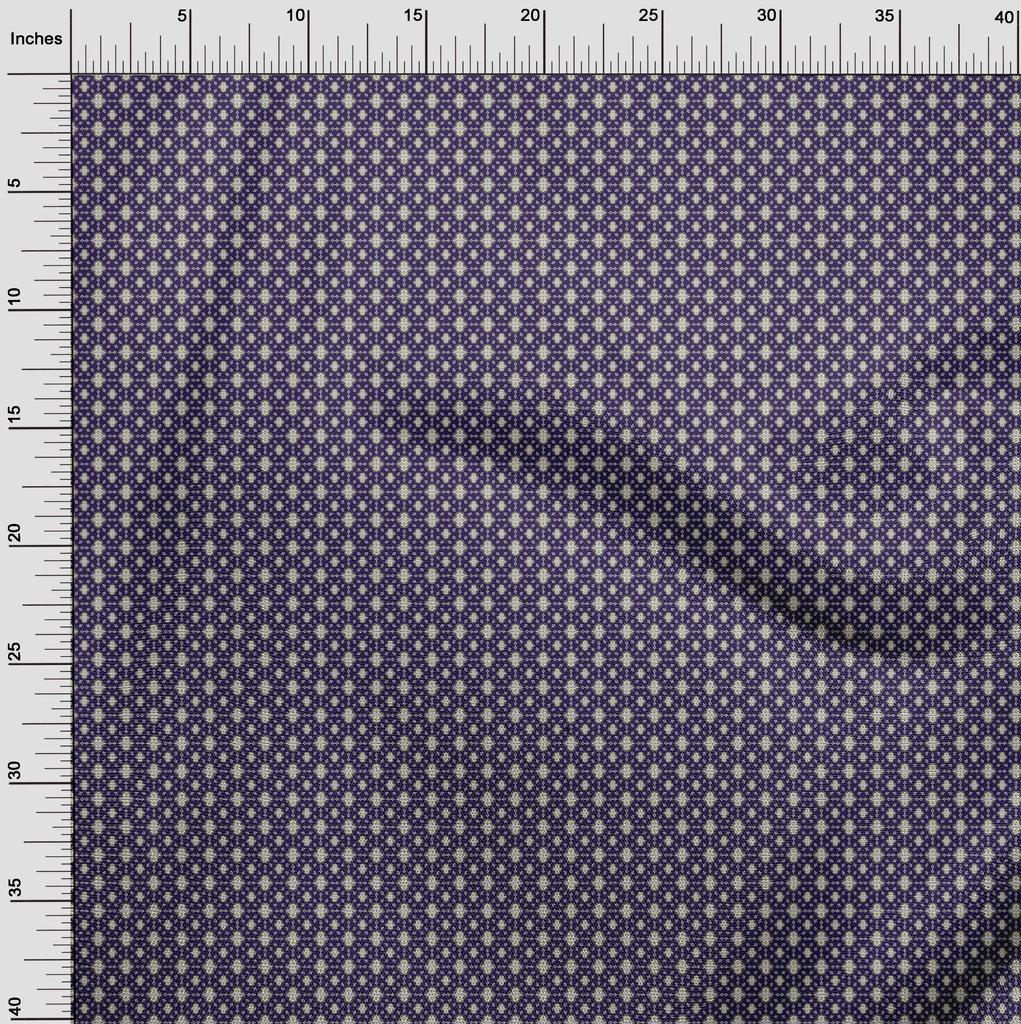 oneOone Cotton Flex Blue Fabric Asian Kilim Sewing Material Print Fabric By The Yard 40 Inch