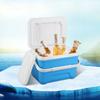 6L Insulated Portable Cooler with Handle Food Storage Box Heat Preservation 96H Fresh-Keeping Incubator for Beach Picnic Camping