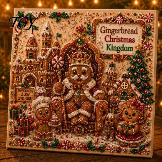Handicraft Activities for Kids Xmas Faux Pearl Art Kit, Santa Claus Reindeer Painting DIY Craft Sets Adults Sparkling 3D Festive Wall Kit Adults,