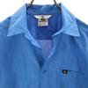 SALOMON Check Pattern Short sleeve shirt S Blue Men's Used