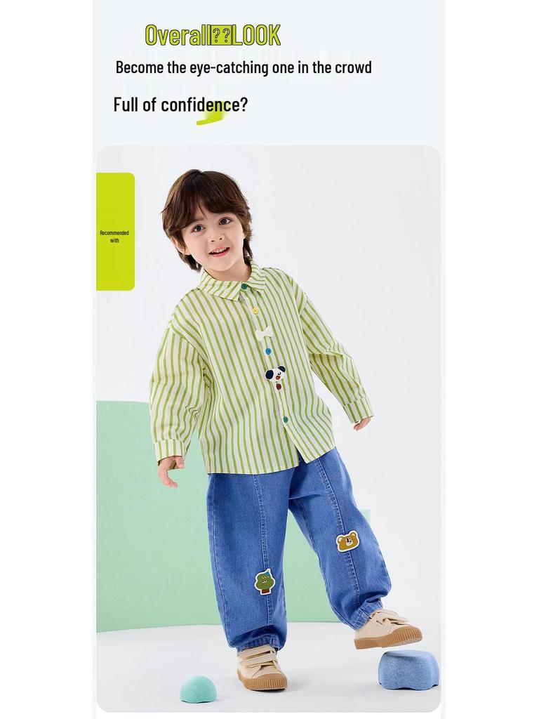 100% Cotton Dudu Family Kids' Spring Shirt - New Arrival for Boys & Babies