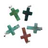 Amethyst Stone Cross Pendant Necklace - European & American Fashion Accessory