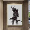 Japanese Last Dark Oni Samurai Warror Wall Picture Bushido Art Canvas Painting for Living Room Home Decor Room Poster and Print