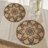 Non-Slip Round Placemats Decorative Dinner Table Mat Dual-Sided Waterproof Insulated Placemat Printed Western Food Mat
