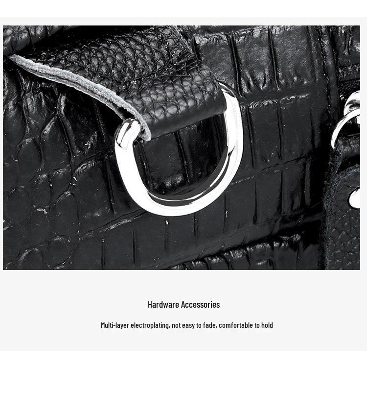 2023 Trendige Herren Echtleder Krokodilmuster Umhänge- Brusttasche