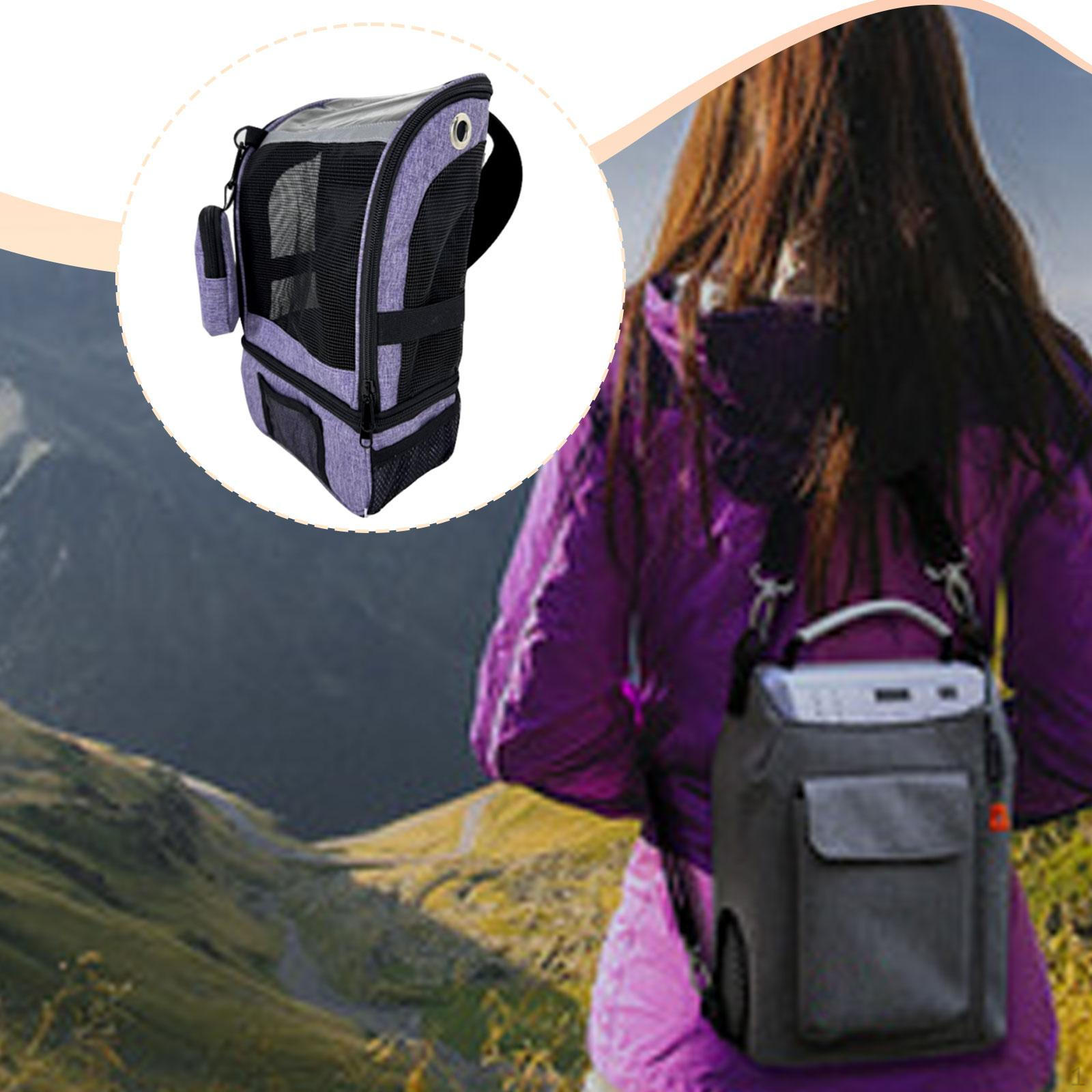 Рюкзак-аксессуар для кислородного концентратора Практичный Профессиональный Легкий Портативный Сумка для переноски фиолетовый