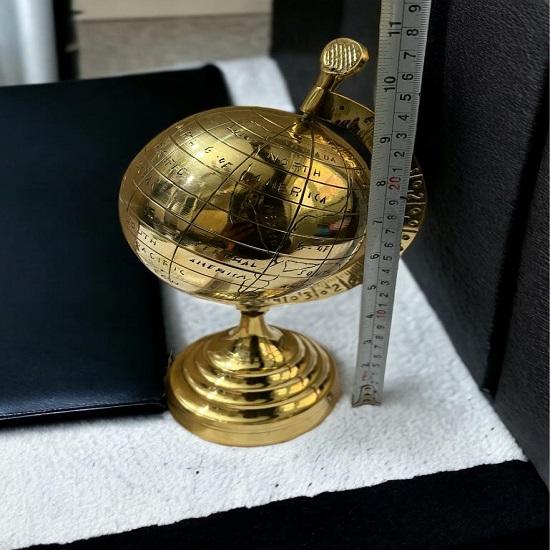 Vintage World Globe Table Decor - Antique Table Decoration - Old World Charm