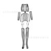 Sex underwear fishnet onesie sexy hollow long-sleeved plaid mesh