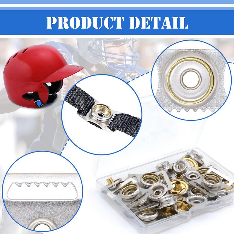 Sport Helmet Buckle 10x Stainless Steel Chin Strap Adapter Helmet Accessories Multifunctional Repair Adapter Kits For Football