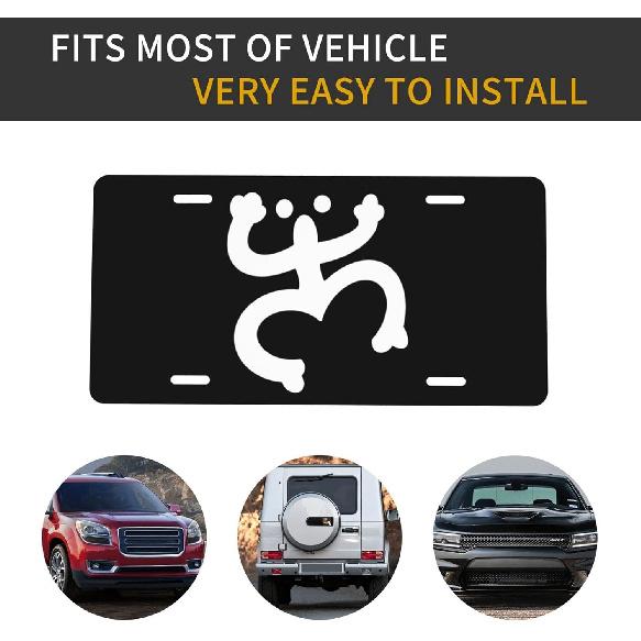 [Decorative] Coqui Frog Taino Symbol Puerto Rico Car Front Plate, Novelty Vanity Tag, Metal Aluminum Auto Decor Plate for Cars, Trucks, SUVs - 6x12