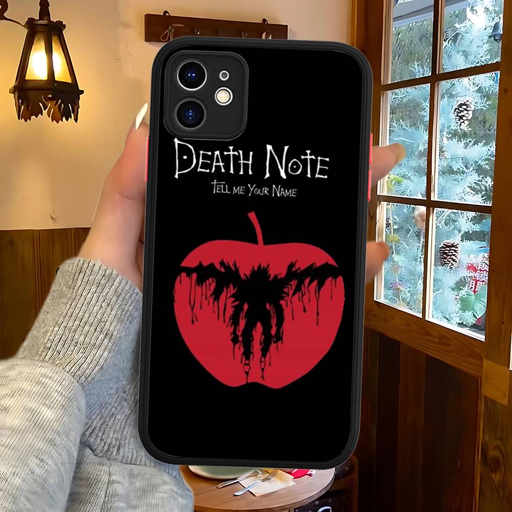 

D-Death Note Matte Translucent Phone Case For Iphone 16 ProMax 15 14 13 12 11 X XS PRO Plus iphone 12 pro