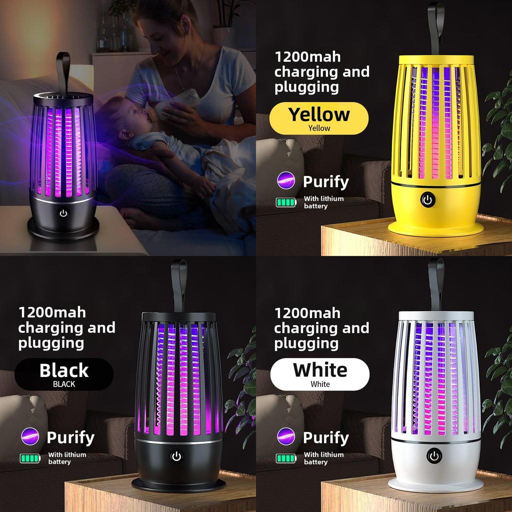 Mückenvernichter Lampe USB Wiederaufladbar Innen Außen Mit Elektrischem Schlag Für Camping Und Heimgebrauch
