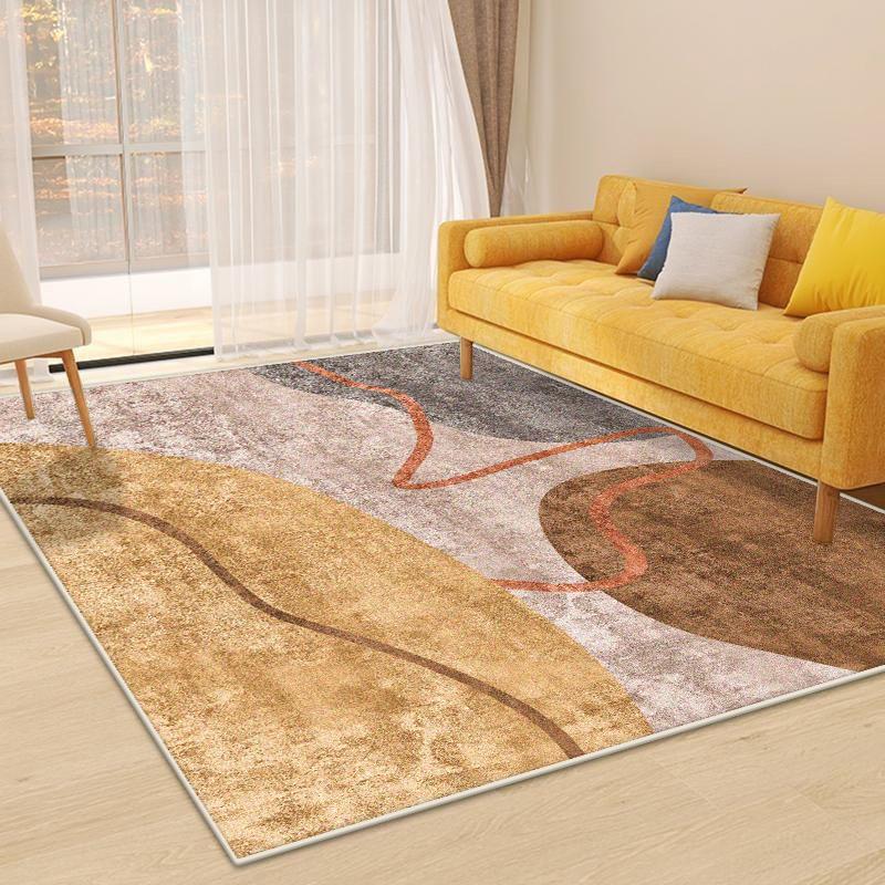 Geometric Style Living Room Rugs Decoration Bedroom Deluxe Anti Slip Floor Mats Large Area Carpet Rug Flannel Carpet Washable