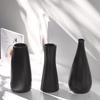 Sleek Black Ceramic Vase for Dried or Fresh Flower Arrangements - Nordic Home Decor.