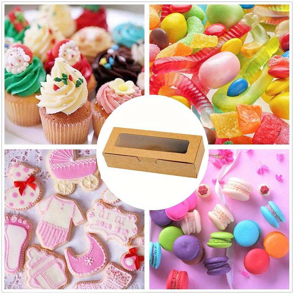 20pcs White Gift Box with Window Rectangle Treat Boxes Flip-Top Gift Boxes Paper Gift Package Box for Anniversaries Parties