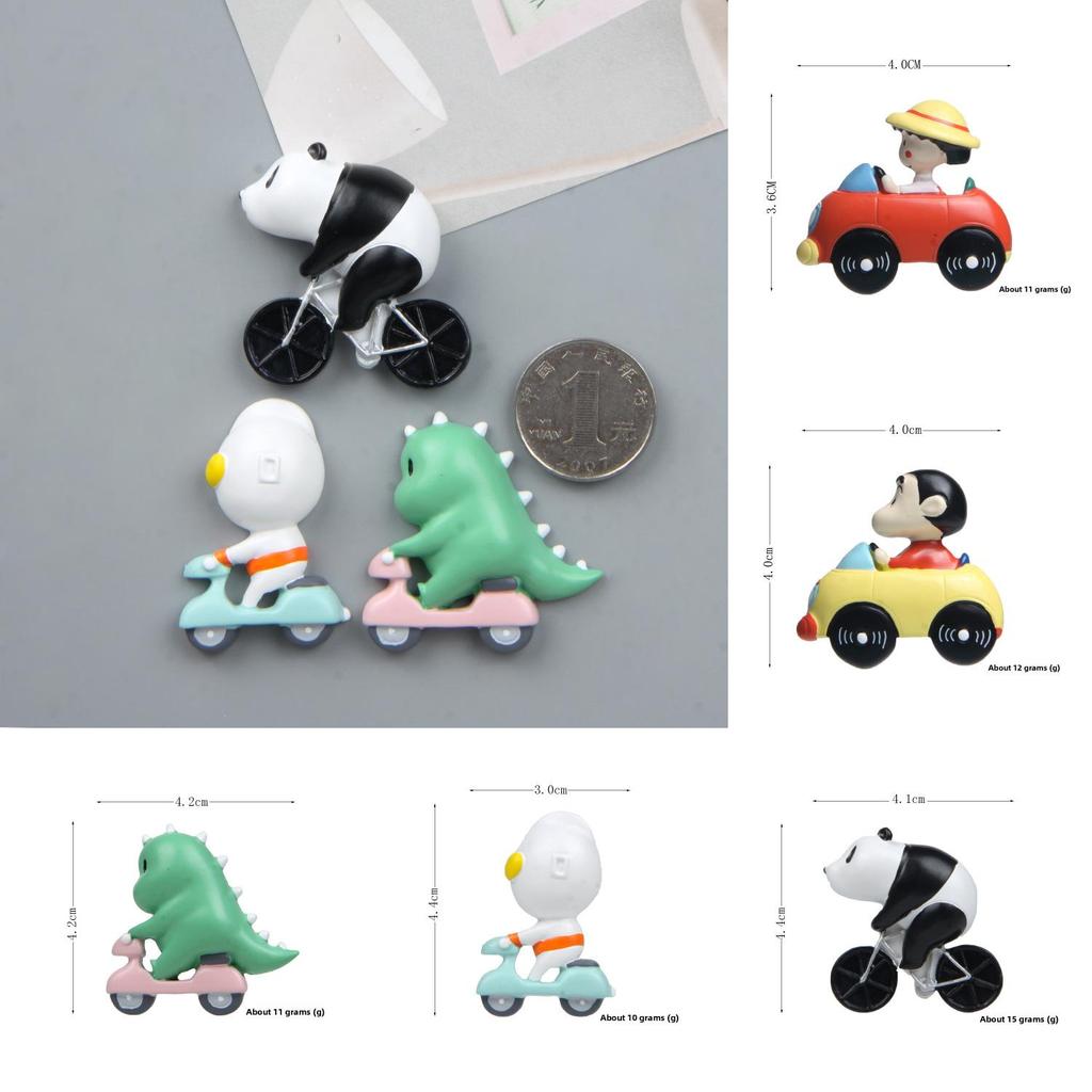 Panda Bicycle Resin Magnet Clip With Creative 3d Design For Refrigerator Decor And Gift Giving