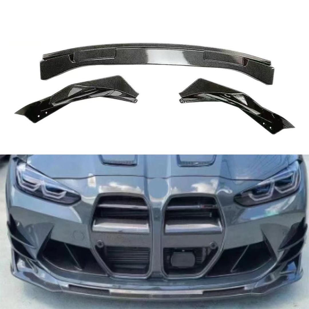 

BMW M3/M4 G80/G82 V Style Gloss Black Carbon Fiber Pattern Front Lip Body Kit Glossy Black