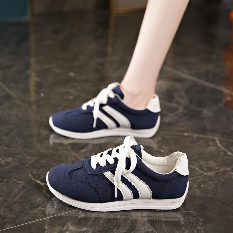 

Spring Yellow Sports Shoes Breathable Leather Casual Sneakers Women Shoes Lace Up Slip On Lightweight Running Shoes Female Flats 35 синій