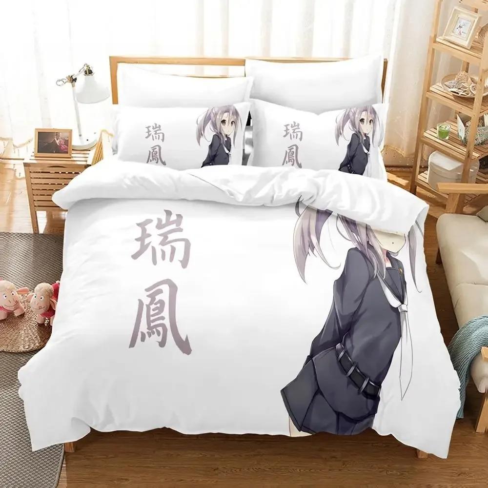Cozy Soft Single Twin Full Queen King Zuihou Kancolle Size Bed Aldult Kid Bedroom Sets Print Quilt