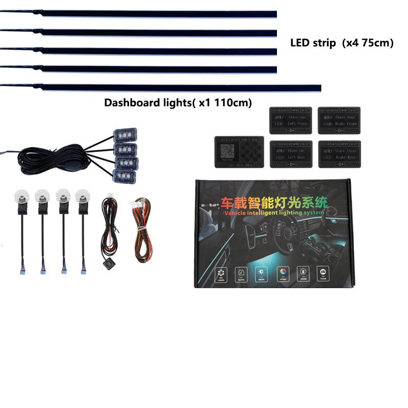 Symphony Car Ambient Light 213 Color Universal Car Interior led strip acrylic Backlight Guide Symphony Atmosphere lamp 18in1