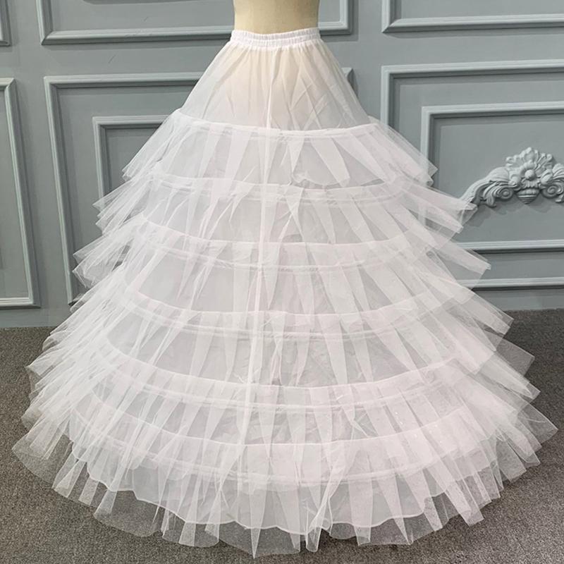 Crinoline Underskirt Petticoat Floor Length for Women Girls Bridal Dress Vintage Ball Gown White Hoop Skirt