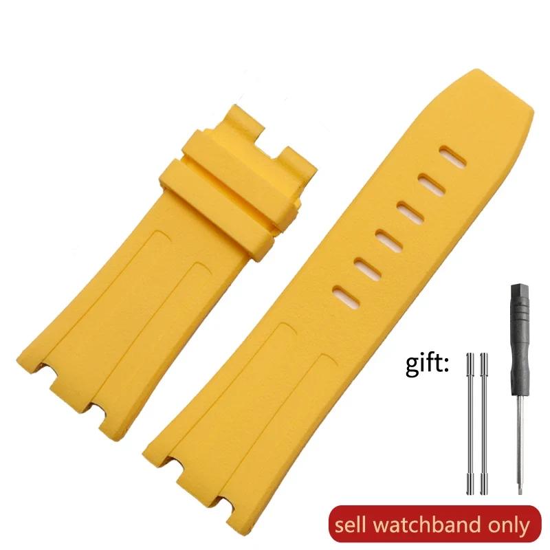 Watch Band Silicone Men's 28mm for AP Audemars and Piguet Royal Oak Offshore 15400 15703 26471 26474 15703 15706 Watch Strap