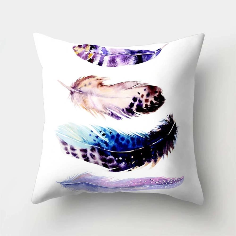 Feather Dream Catcher Pattern Pillow Cushion Cover Car Home Sofa Bed