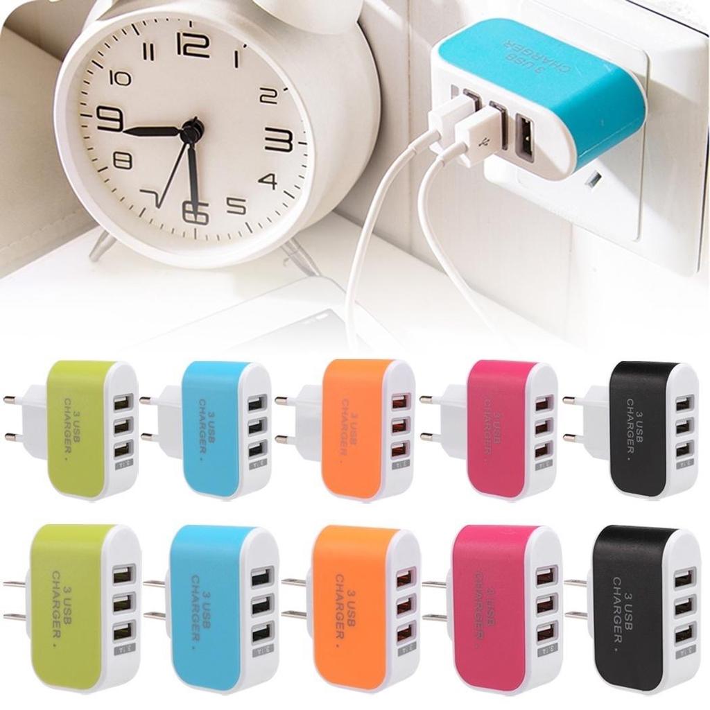 3.1 A Triple USB 3 Port Wall Home Travel AC Charger Adapter for Samsung iPhone
