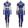 Mortal Kombat Kitana Cosplay Fantasia Costume Sexy Jumpsuit Mask for Adult Women Roleplay Outfits Halloween Carnival Suit