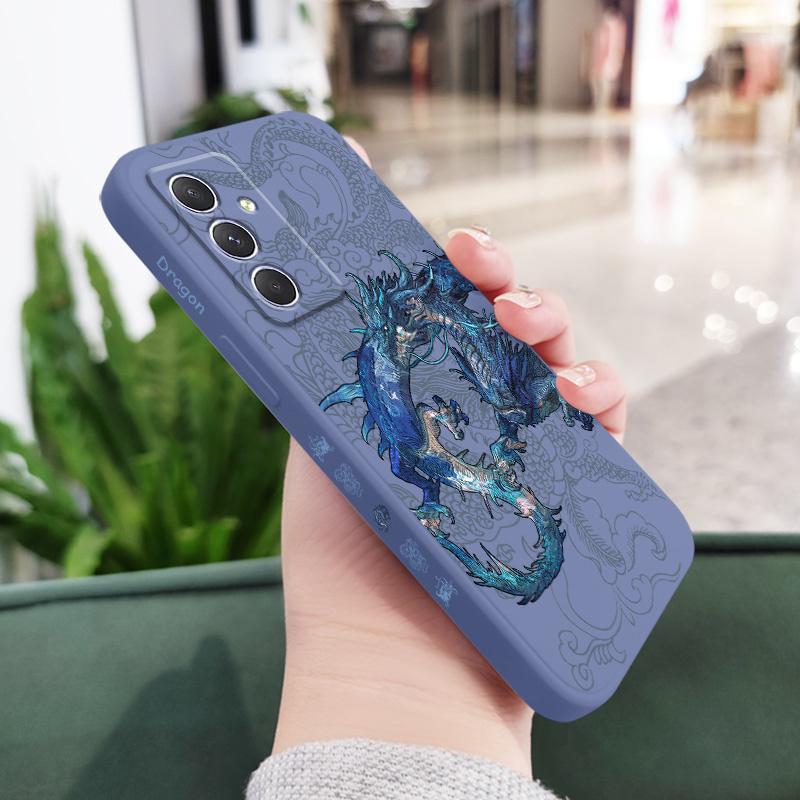 Θήκη Κινητού Μπλε Δράκος Για Samsung Galaxy A56 A36 A26 A55 A35 A25 A15 A05 A05S A54 A34 A24 A14 A04 A04S A04E 4G 5G Κάλυμμα