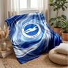 Coperta in Flanella con Stampa Calcio Brighton & Hove Albion, Coperta Morbida Calda Leggera per Divano Letto Campeggio