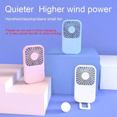 Kompakter Mini-Ventilator, wiederaufladbarer Standventilator, kleiner Taschenventilator mit drei Windgeschwindigkeiten, leistungsstarke Reichweite, langlebiger Ventilator