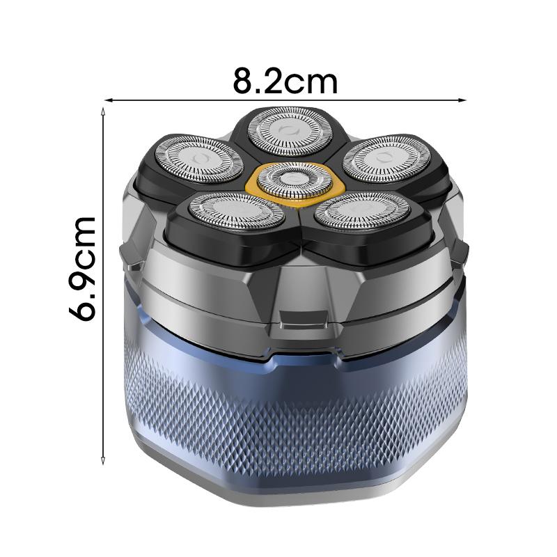 New electric shaver six-blade whole body washable shaver magnetic intelligent bald head machine