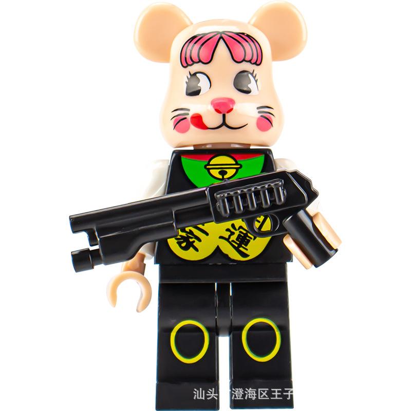 Ninja Warrior Superhero Doll With Weapon Single Building Block Assembly Toy