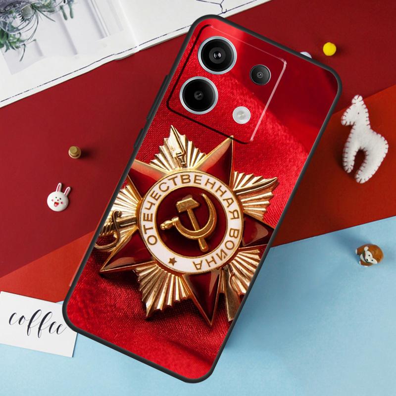 USSR Flag Soviet Union Case For Xiaomi Redmi 13C 12C 10C 9C 10A Redmi Note 11 9 10 12 13 Pro 9S 10S 11S 12S Cover