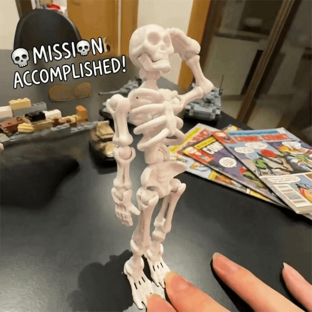 Air Pump Driven Dancing Skeleton Aquarium Bubbler Water Wiggling Skeleton Decor Halloween Party