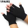 1 Pair of Black Wear-resistant Work Gloves for Women and Men Knitted Breathable Elastic Outdoor Protective Gloves