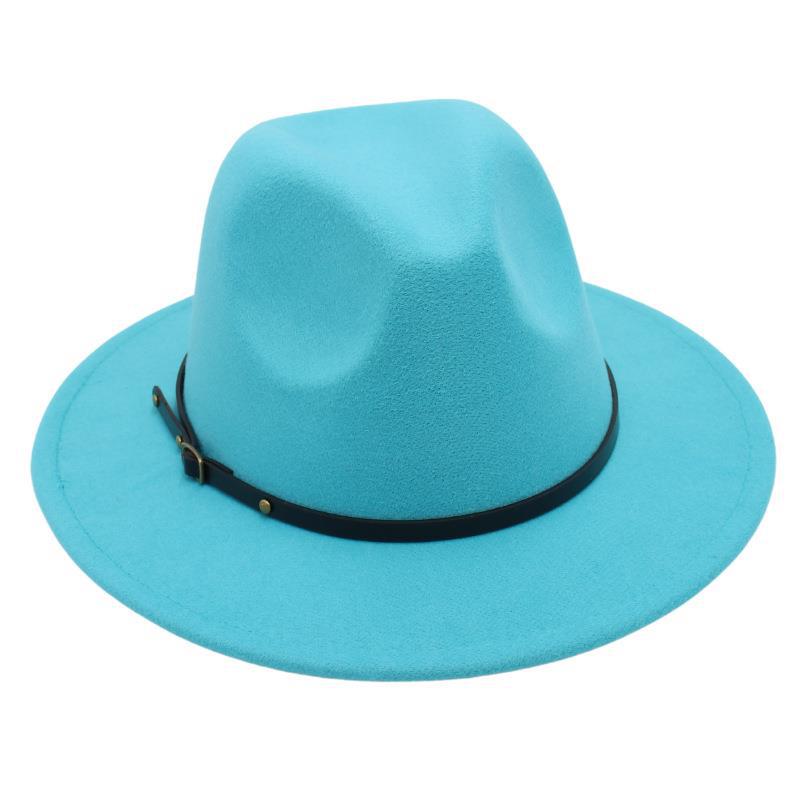 Amazon Simple Top Hat Suit British Jazz Hat Men'S And Women'S Felt Hat Foreign Gas Belt Buckle Tweed Hat Jackson