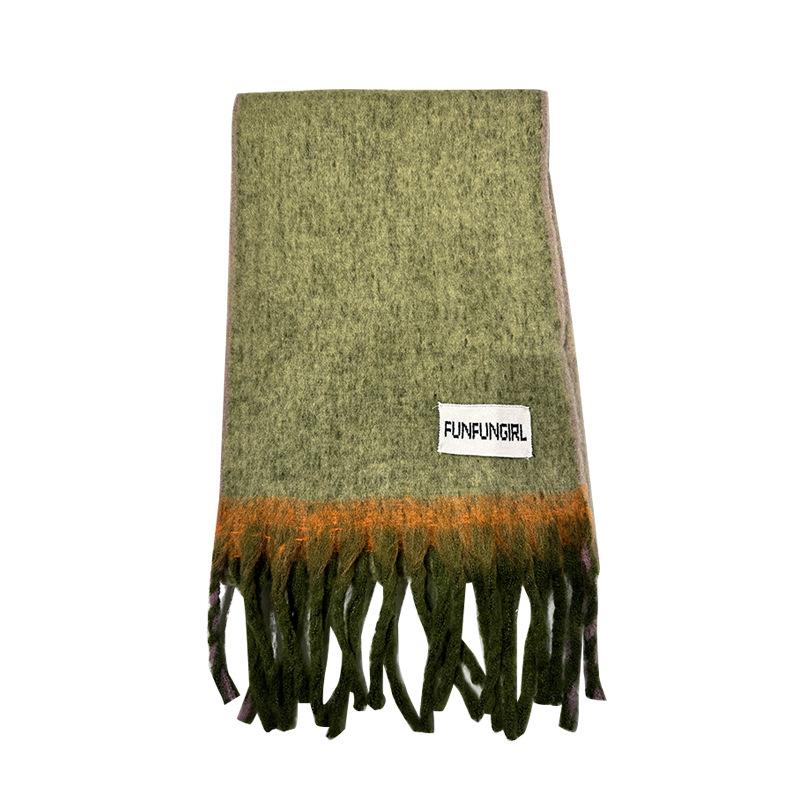 Autumn and winter new high-end scarf men's and women's niche simple shawl thickened warm versatile scarf
