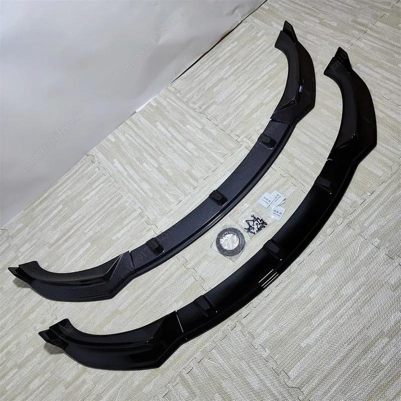 Voor Tesla Model 3 Highland 2024 Auto Voorbumper Lip Kin Spoiler Splitter Diffuser Bodykits Tuning ABS Kunststoffen Glanzend Zwart Nieuw