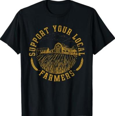 Vintage Support Your Local Farmers Farming Farm Farmer T-Shirt