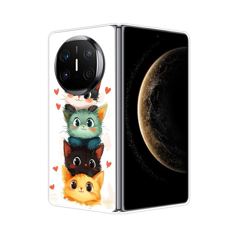 For HuaWei Mate X6 Case Marble Soft Hard PC Shell Back Cover For HuaWei Mate X3 X5 X6 X2 Full Coverage Phone Shell MateX6 Capa