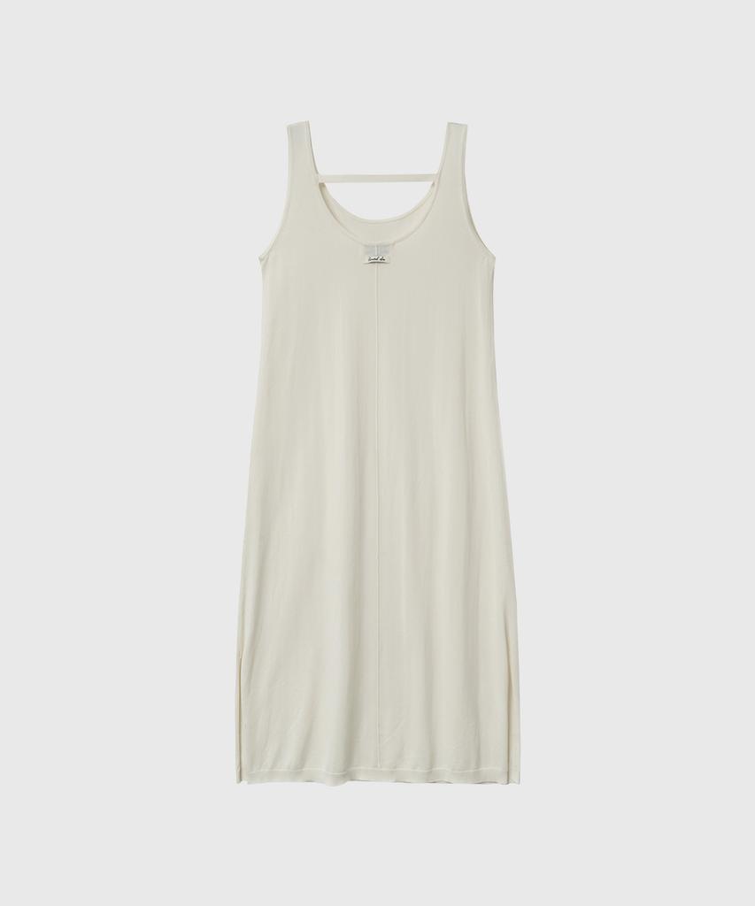 General Idea Temperature Cut Cool U-Neck Maxi Knit Dress [Ivory] / Gf2Lop512